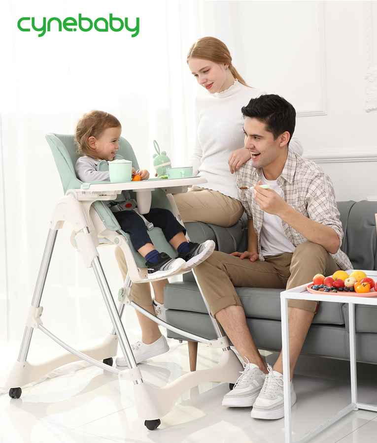 Space Saver High Chair for Baby Multifunctional Baby Feeding Chair with Adjustable Tray Easy to Clean Cynebaby High Chair for Babies and Toddlers 