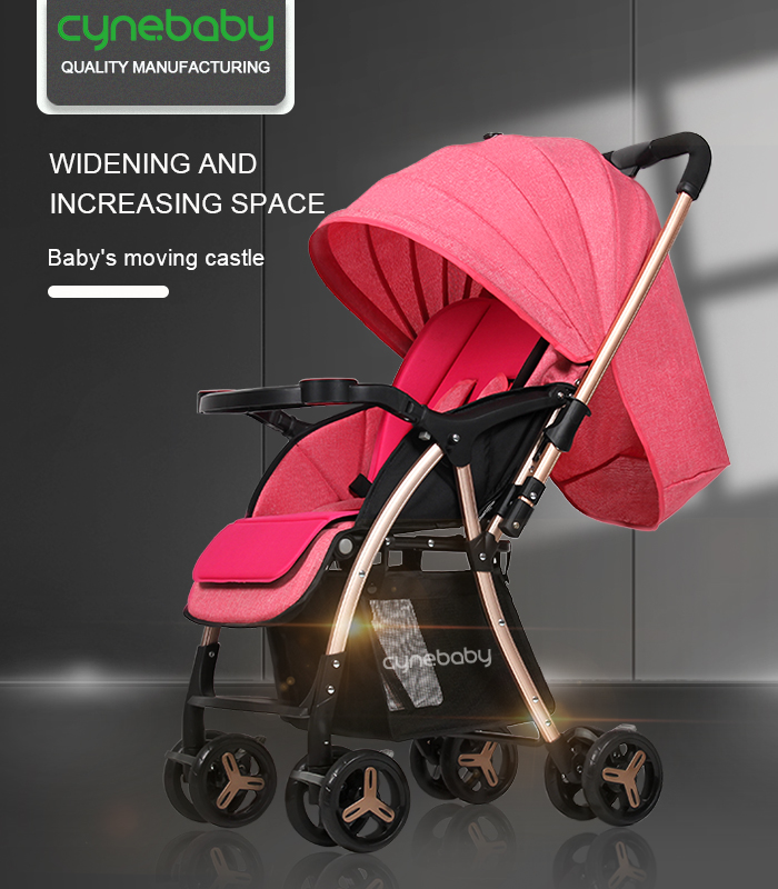 Baby stroller can sit and recline lightweight folding four-wheel shock  absorber baby stroller  cynebaby